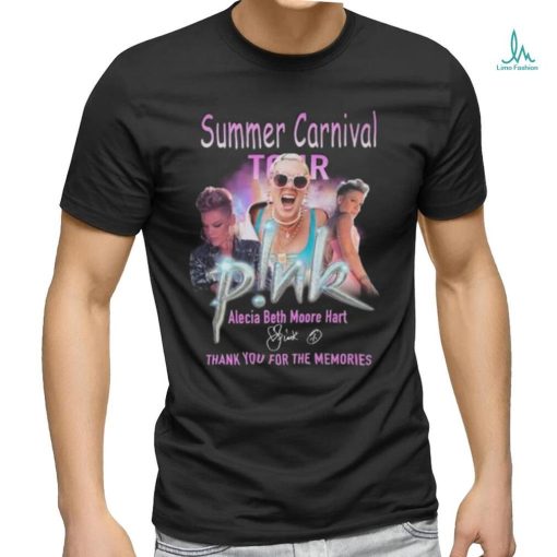 Summer Carnival Tour Alecia Beth Moore Hart Thank You For The Memories Signature T Shirt