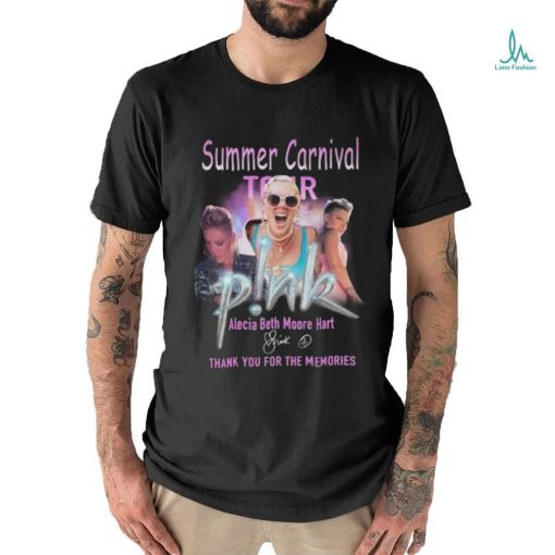 Summer Carnival Tour Alecia Beth Moore Hart Thank You For The Memories Signature T Shirt