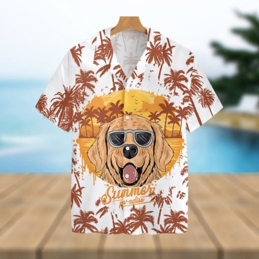 Summer Paradise Golden Retriever Tropical Hawaiian Shirt For Men And Women