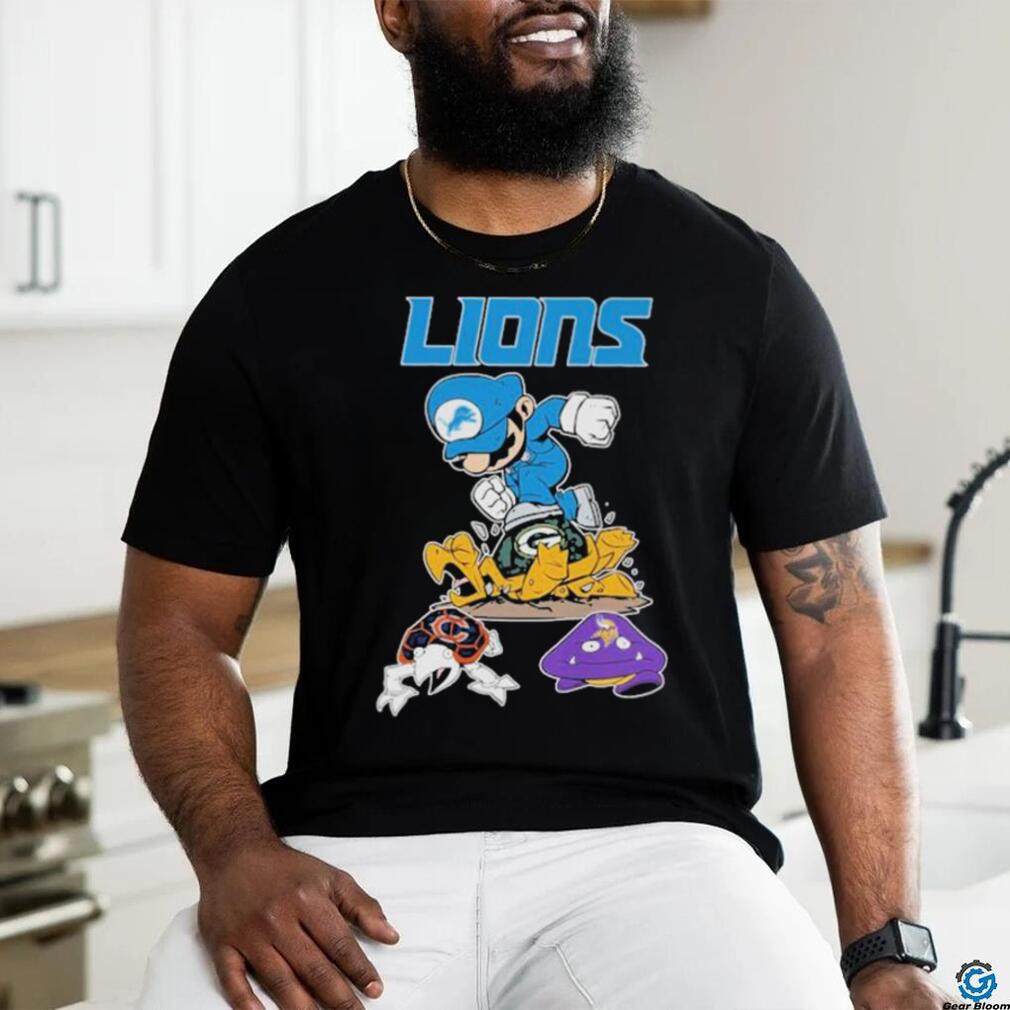 Super Mario Detroit Lions Packers Bears and Vikings Shirt - Limotees