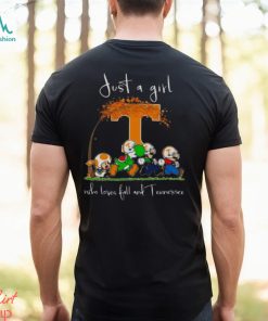 Super Mario Just A Girl Who Loves Fall And Tennessee Volunteers T Shirt