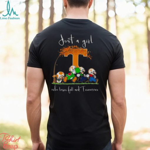 Super Mario Just A Girl Who Loves Fall And Tennessee Volunteers T Shirt