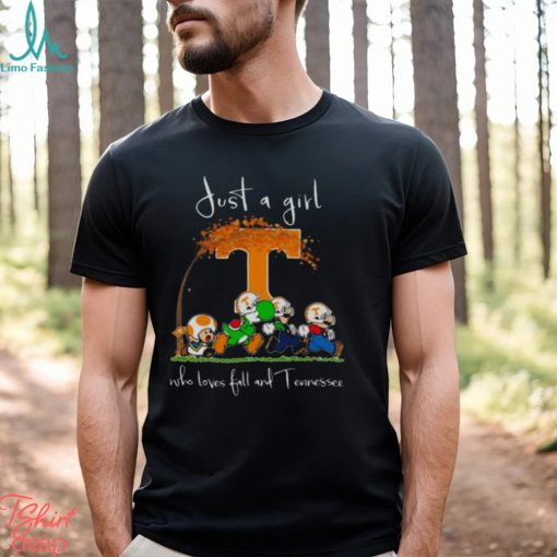 Super Mario Just A Girl Who Loves Fall And Tennessee Volunteers T Shirt