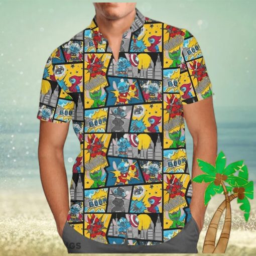 Superhero Stitch Comic Book Disney Lovers Hawaiian Shirt