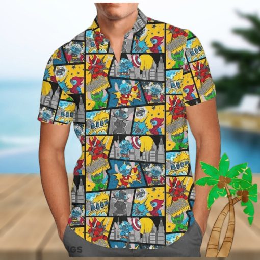 Superhero Stitch Comic Book Disney Lovers Hawaiian Shirt