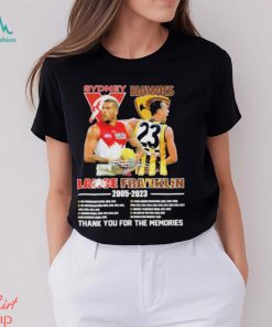 Sydney Lance Hawks Franklin 2005 2023 Thank You For The Memories Shirt