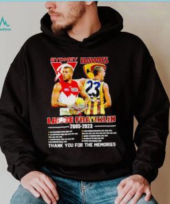 Sydney Lance Hawks Franklin 2005 2023 thank you for the memories signature shirt