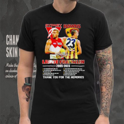 Sydney Lance Hawks Franklin 2005 2023 thank you for the memories signature shirt