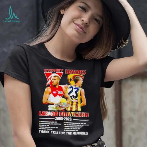 Sydney Lance Hawks Franklin 2005 2023 thank you for the memories signature shirt