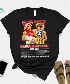 Sydney Lance Hawks Franklin 2005 2023 thank you for the memories signature shirt