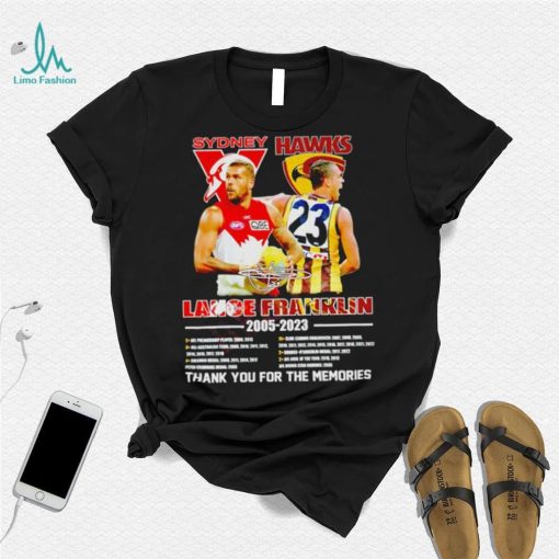 Sydney Lance Hawks Franklin 2005 2023 thank you for the memories signature shirt