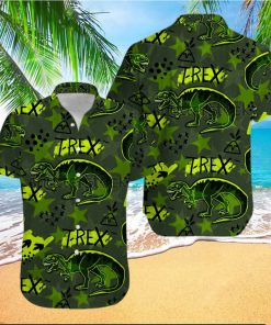 T Rex Green Hawaiian Shirts