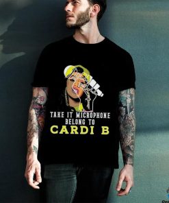 Take it microphone belong to cardi b shirt