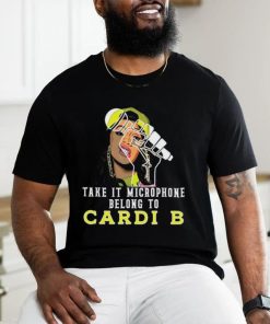 Take it microphone belong to cardi b shirt