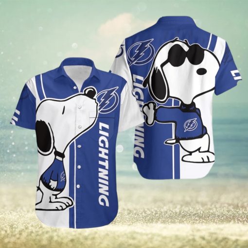 Tampa Bay Lightning Snoopy Lover 3D Printed Hawaiian Shirt