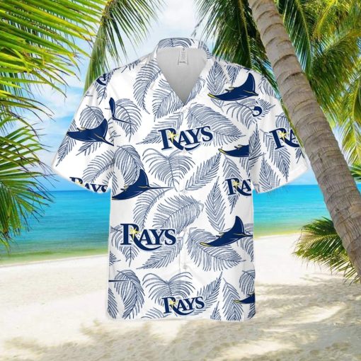 Tampa Bay Rays Palm Leaves Pattern Aloha Hawaiian Shirt