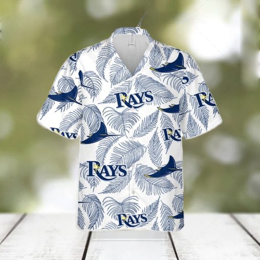 Tampa Bay Rays Palm Leaves Pattern Aloha Hawaiian Shirt