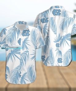 Tar Heels Palm Leaf Texture Hawaiian Shirt