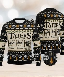 Taters Potatoes LOTR Black Knitted Xmas Gifts Gift Ugly Christmas Sweater For Men And Women