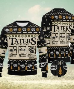 Taters Potatoes LOTR Black Knitted Xmas Gifts Gift Ugly Christmas Sweater For Men And Women