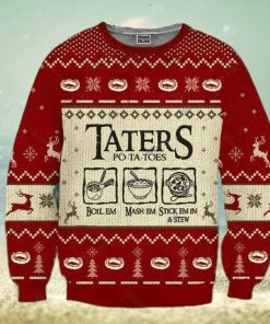 Taters Potatoes LOTR Red Ugly Christmas Sweater