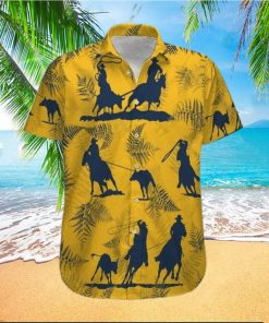 Team Roping Cowboy Yellow Unisex Hawaiian Shirts