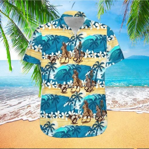 Team Roping Wave Sea Hawaiian Shirts