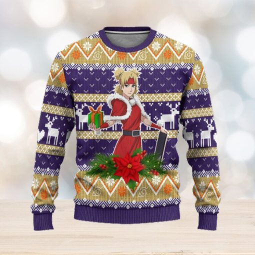 Temari Custom Naruto Anime Xmas Ugly Christmas Sweater Gift For Men Women