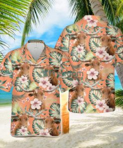 Texas Longhorn Summer Happiness Floral Farm 3D Hawaiian Shirt