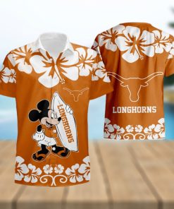 Texas Longhorns 6 Mickey Mouse Set 3D Hawaiian Shirt And Short Gift For Men And Women