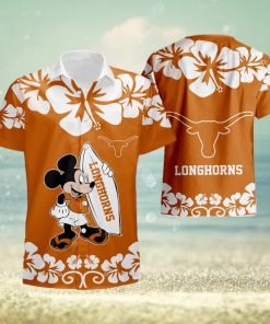 Texas Longhorns 6 Mickey Mouse Set 3D Hawaiian Shirt And Short Gift For Men And Women