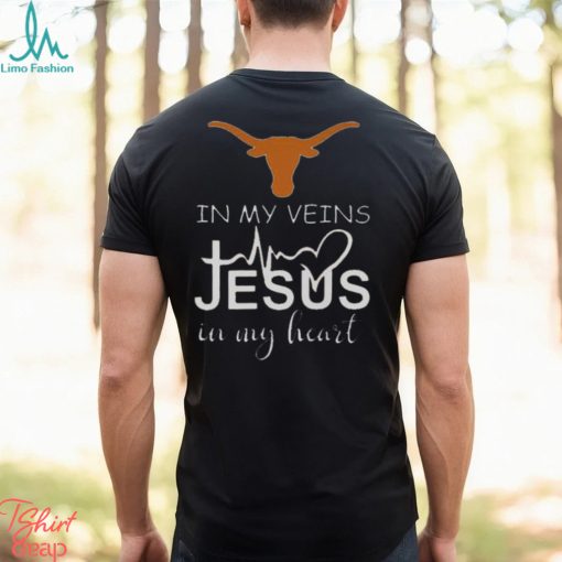 Texas Longhorns Logo 2023 In My Veins Jesus In My Heart shirt