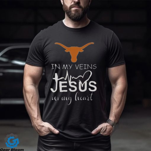 Texas Longhorns Logo 2023 In My Veins Jesus In My Heart shirt