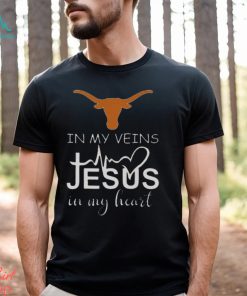 Texas Longhorns Logo 2023 In My Veins Jesus In My Heart shirt