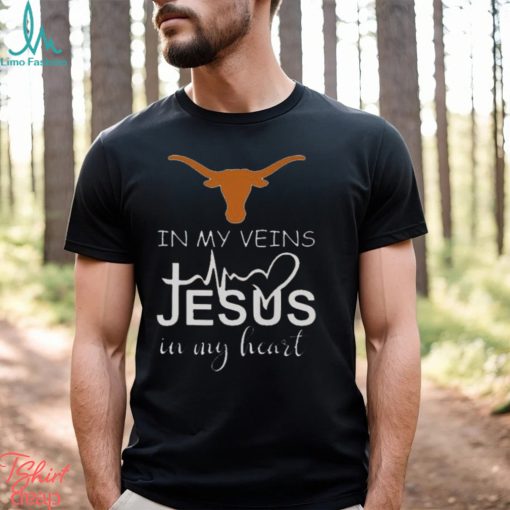 Texas Longhorns Logo 2023 In My Veins Jesus In My Heart shirt