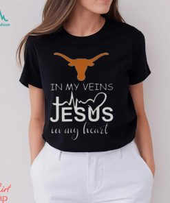 Texas Longhorns Logo 2023 In My Veins Jesus In My Heart shirt