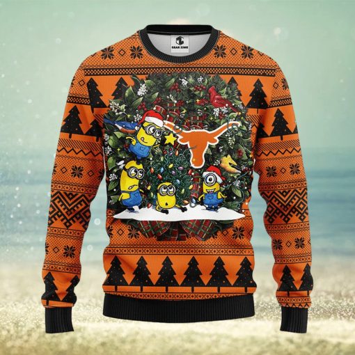 Texas Longhorns Minion Christmas Ugly Sweater