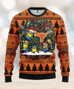 Texas Longhorns Minion Christmas Ugly Sweater