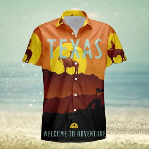 Texas Retro Style Travel Summer 3D Hawaiian Shirt Gift For Men And Women Fans