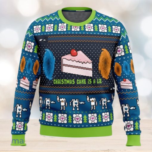 The Christmas Cake Is A Lie Portal 2 Xmas Ugly Christmas Sweater Christmas Gift For Men And Women