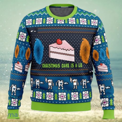 The Christmas Cake Is A Lie Portal 2 Xmas Ugly Christmas Sweater Christmas Gift For Men And Women