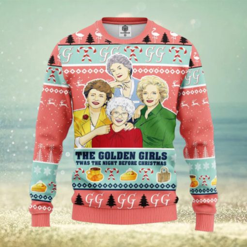 The Golden Girls Twas The Night Before Christmas AOP Print Christmas Ugly Sweater For Men Women