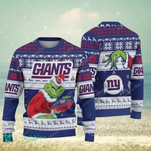 The Grinch New York Giants All Over Print 3D Ugly Christmas Sweater