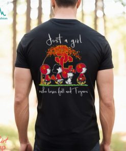 The Peanuts Characters Just A Girl Who Loves Fall And USC Trojans Shirt