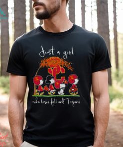 The Peanuts Characters Just A Girl Who Loves Fall And USC Trojans Shirt