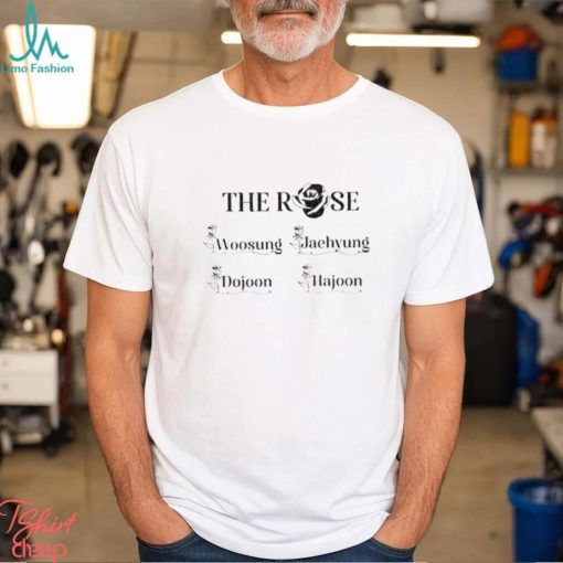 The Rose She’s In The Rain Merch, Woosung Dojoon Hajoon Jaehyeong The Rose Band Shirt, The Rose Tour 2023 T Shirt