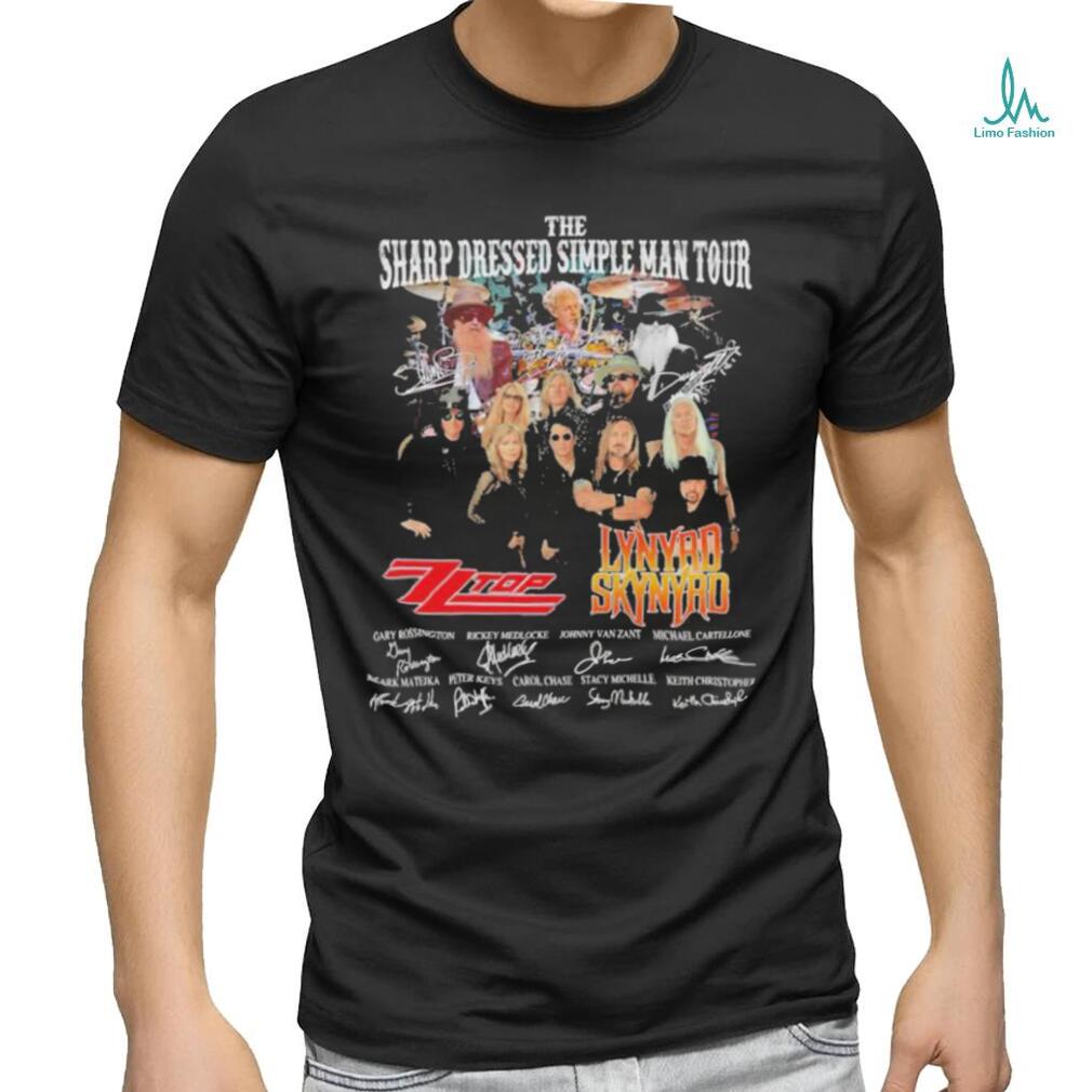 The Sharp Dressed Simple Man Tour Zz Top Lynyrd Skynyrd signatures shirt The Sharp Dressed Simple Man Tour Zz Top Lynyrd Skynyrd signatures shirt