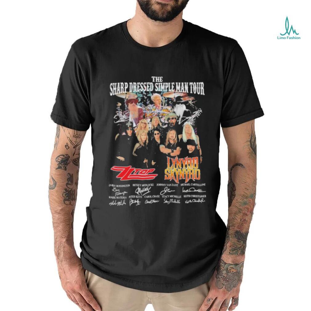 The Sharp Dressed Simple Man Tour Zz Top Lynyrd Skynyrd signatures shirt The Sharp Dressed Simple Man Tour Zz Top Lynyrd Skynyrd signatures shirt