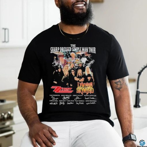 The Sharp Dressed Simple Man Tour Zz Top Lynyrd Skynyrd signatures shirt
