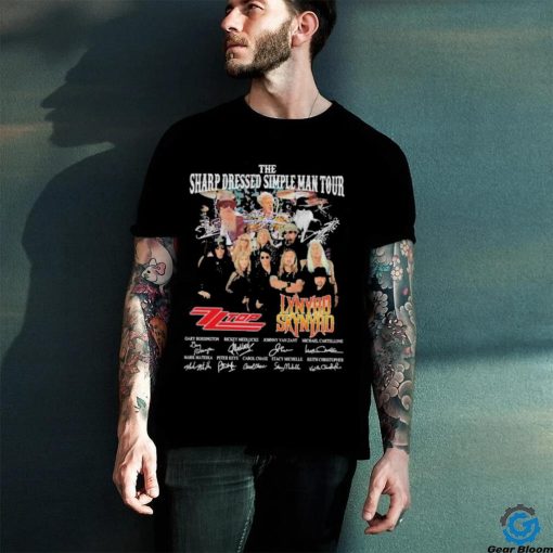 The Sharp Dressed Simple Man Tour Zz Top Lynyrd Skynyrd signatures shirt